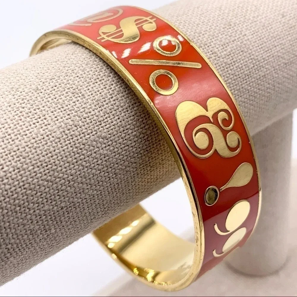 Kate Spade Pardon My French Red Orange Bangle Bracelet